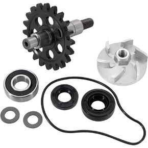 Water Pump Impeller Shaft Gear Kit Fits for Yamaha YZ250F 2001-2013, 5NL-12459-00-00, 5XC-12459-00-00
