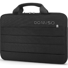 DOMISO 360° Protective 14 Inch Laptop Sleeve Case for Chromebook 14 / HP Stream 14 / Dell Inspiron 14 / Acer Spin 3 Water Resistant Carrying MacBook Case,Black