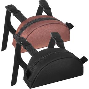 2 Pcs Pommel Pocket Saddle Bag Saddle Horn Bag Saddle Pouch for Western & Endurance Saddles Saddle Packs for Horses Cellphone Trail Riding, Black and Brown