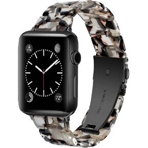 Compatible with Apple Watch Band 38mm 40mm 41mm 42mm 44mm 45mm Ultra 49mm for iWatch SE Lightweight Resin Wristband Bracelet Strap Series 9 8 7 6 5 4 3 2 1 Mens Womens in Kuwait