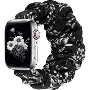 سوار ساعة Greatfine متوافق مع سوار ساعة Apple Scrunchie 38 مم 40 مم 41 مم 42 مم 44 مم 45 مم، أحزمة ساعة Scrunchie المرنة لسلسلة iWatch 9 8 7 6 SE 5 4 3 Ultra 2، سوار معصم بديل للنساء