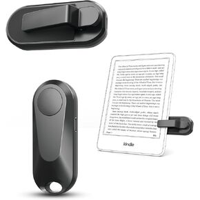 Remote Control Page Turner for Kindle Paperwhite Oasis Kobo E-Book eReaders, Remote Camera Shutter and Video, Page Turner Clicker for ipad Tablets Reading Novels with Storage Bag（Pink）