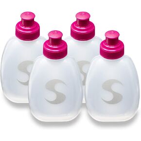 Synergy Reusable Handheld Hydration Running Water Bottles (4-Pack) (9oz 4-Pack, Blue)