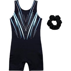MODAFANS Leotards for Girls Gymnastics with Shorts Dance unitards Tumbling Biketards with Hair Scrunchie for3-13T in Kuwait