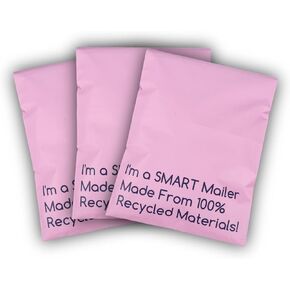 100 Count, 12x15.5 inch 100% Recycled Poly Mailers Eco Friendly Packaging Envelopes Supplies Mailing Bags 2.5 Mil Thick - SMART Mailer