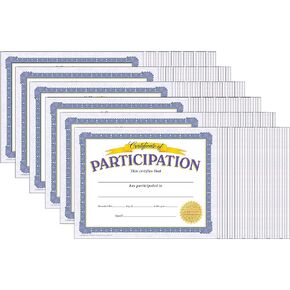 TREND Certificate of Participation Classic Certificates, 30 Per Pack, 6 Packs