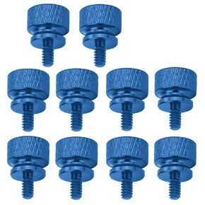 10-pcs Anodized Aluminum Computer Case Thumbscrews (6-32 Thread) for Computer Cover/Power Supply/PCI Slots/Hard Drives DIY Personality Modification & beautification (Sky Blue)