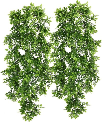 نباتات صناعية معلقة من SzJias، نباتات صناعية معلقة، نباتات خضراء، نباتات بلاستيكية مقاومة للأشعة فوق البنفسجية في الهواء الطلق (قطعتان) in Kuwait