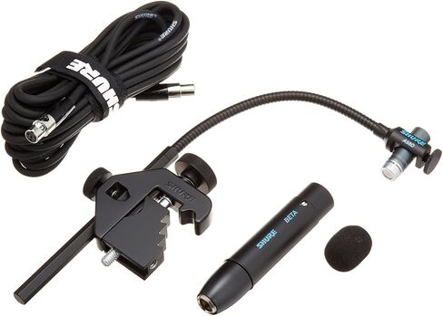 ميكروفون Shure BETA 98AD/C Drum - ميكروفون مكثف قلبي مصغر مزود بمضخم أولي مدمج RPM626، وحامل طبل A98D لوضع آمن وكابل C98D بطول 15 بوصة - مثالي للأفخاخ والتوم والقرع in Saudi Arabia