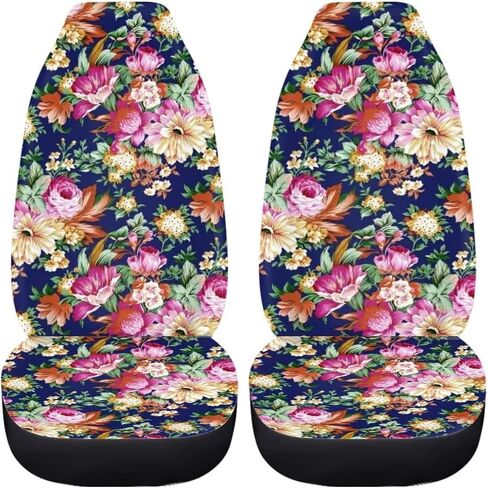 JoyLamoria Customize Personalized Printing Auto Seat Covers 2 pc Set, Seat Protector Car Front Seat Mat Cushion for Cars Sedan SUV Truck or Van in Saudi Arabia