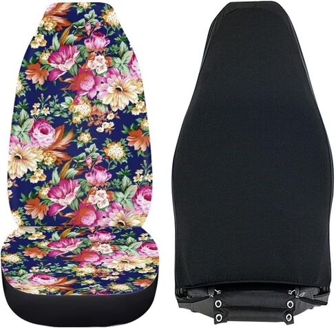 JoyLamoria Customize Personalized Printing Auto Seat Covers 2 pc Set, Seat Protector Car Front Seat Mat Cushion for Cars Sedan SUV Truck or Van in Saudi Arabia