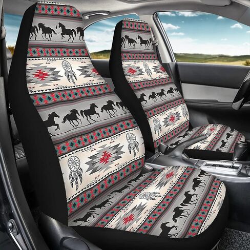 JoyLamoria Customize Personalized Printing Auto Seat Covers 2 pc Set, Seat Protector Car Front Seat Mat Cushion for Cars Sedan SUV Truck or Van in Saudi Arabia