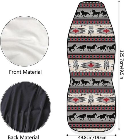 JoyLamoria Customize Personalized Printing Auto Seat Covers 2 pc Set, Seat Protector Car Front Seat Mat Cushion for Cars Sedan SUV Truck or Van in Saudi Arabia