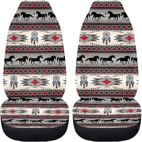 JoyLamoria Customize Personalized Printing Auto Seat Covers 2 pc Set, Seat Protector Car Front Seat Mat Cushion for Cars Sedan SUV Truck or Van in Saudi Arabia