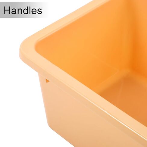 Outus 24 Pcs 11.6 x 7.7 Inch Macaron Color Plastic Cubby Bins with Labels Classroom Stacking Bins Storage Container Book Bins for Classroom Preschool Office Home Organizer, 6 Colors in Saudi Arabia