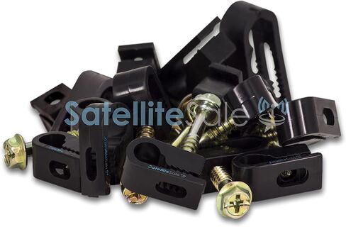 SatelliteSale Single Ground Screw White Clips for Single Antenna Ground Wire Cable Management 100 Pcs in Kuwait