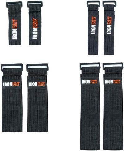 Iron Forge Cable Extension Cord Wrap Organizer, 12 Pack of Elastic Storage Straps - 6 x 1 Inch, Hold Up to 25 lbs, Stretchy Hook & Loop Cinch Straps for Power Cables, Hoses, Ropes, and More in Saudi Arabia