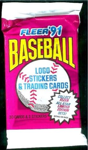 1991 مجموعة بطاقات بيسبول فلير جامبو غير مفتوحة (30 بطاقة في كل عبوة) in Kuwait