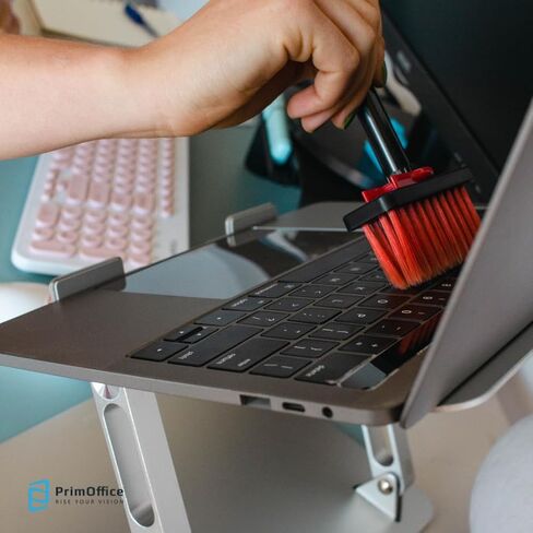 PrimOffice - فرشاة تنظيف ناعمة 5 في 1 متعددة الوظائف مع مجموعة أدوات تنظيف الكمبيوتر (مزيل المفاتيح، إسفنجة متدفقة، طرف قلم معدني، فرشاة عالية الكثافة، شعيرات من النايلون). لتنظيف لوحات المفاتيح، وسماعات الأذن، وأجهزة الكمبيوتر المحمولة in Saudi Arabia