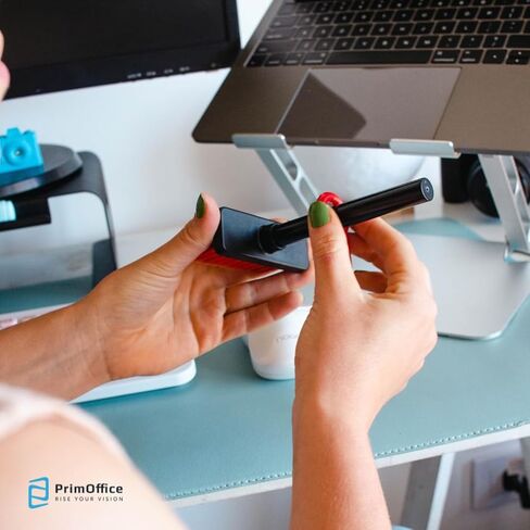 PrimOffice - فرشاة تنظيف ناعمة 5 في 1 متعددة الوظائف مع مجموعة أدوات تنظيف الكمبيوتر (مزيل المفاتيح، إسفنجة متدفقة، طرف قلم معدني، فرشاة عالية الكثافة، شعيرات من النايلون). لتنظيف لوحات المفاتيح، وسماعات الأذن، وأجهزة الكمبيوتر المحمولة in Saudi Arabia