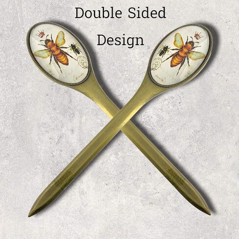 فتاحة رسائل نحل العسل الفرنسية، نحاس وزجاج، علبة هدايا، 7.25 بوصة طول in Kuwait