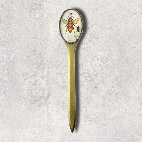 فتاحة رسائل نحل العسل الفرنسية، نحاس وزجاج، علبة هدايا، 7.25 بوصة طول in Kuwait