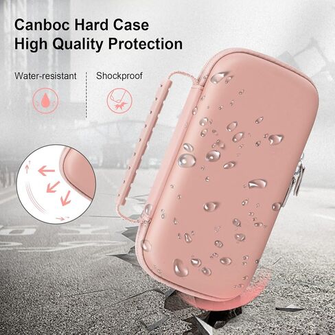 حقيبة حمل Canboc لصانع الملصقات Phomemo M110/ M120، حقيبة تخزين طابعة ملصقات حرارية صغيرة محمولة تعمل بالبلوتوث تناسب ملصقات الطابعة، كابل، ذهبي وردي (الجراب فقط) in Saudi Arabia