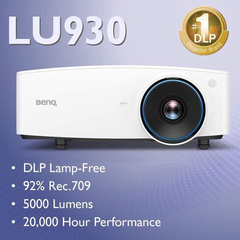 BenQ LU710 WUXGA DLP Lamp-Free Laser Projector, 4000 ANSI Lumens, Color Accurate, Maintenance-Free 24/7 Operation, 20,000+ hour laser life, Network control, HDMI in Saudi Arabia