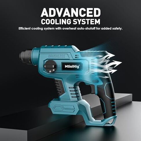 7/8" Rotary Hammer Drill for Makita 18V Battery: SDS-Plus Cordless Drill with Safety Clutch for Concrete Masonry, 2.5 Joules Power Drill, Including 4 Drill Bits in Kuwait