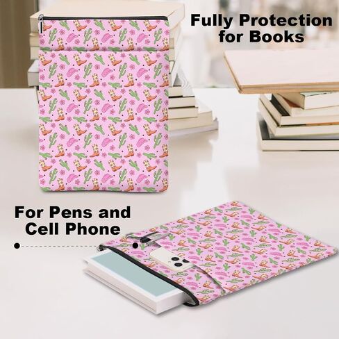 Retro Western Sunflower Gifts Book Lovers Gifts Book Sleeve Book Pouch Book Protector Western Stuff Western Gifts for Women Girls Friend Sister Coworker Birthday Book Accessories Book Club Gifts in Saudi Arabia
