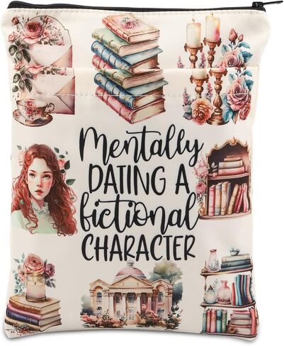 KEYCHIN Book Lover Book Sleeve Booktok Gifts عقليًا، واقي غطاء كتاب لشخصية خيالية لكتاب الطالب الذي يذاكر كثيرا (يؤرخ عقليا-BS) in Saudi Arabia
