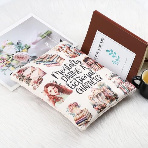 KEYCHIN Book Lover Book Sleeve Booktok Gifts عقليًا، واقي غطاء كتاب لشخصية خيالية لكتاب الطالب الذي يذاكر كثيرا (يؤرخ عقليا-BS) in Saudi Arabia