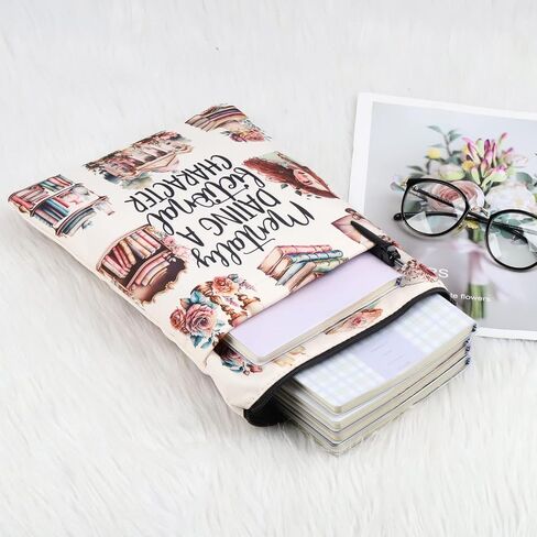 KEYCHIN Book Lover Book Sleeve Booktok Gifts عقليًا، واقي غطاء كتاب لشخصية خيالية لكتاب الطالب الذي يذاكر كثيرا (يؤرخ عقليا-BS) in Saudi Arabia