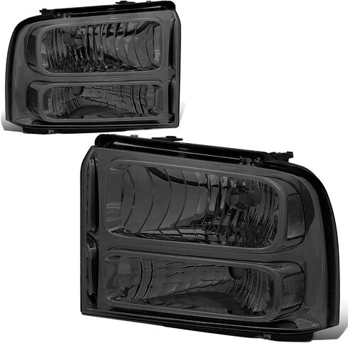 DNA MOTORING HL-OH-FSD05-CH-CL1 Chrome Housing Headlights Compatible with 05-07 F250 F350 F450 F550 SD in Saudi Arabia