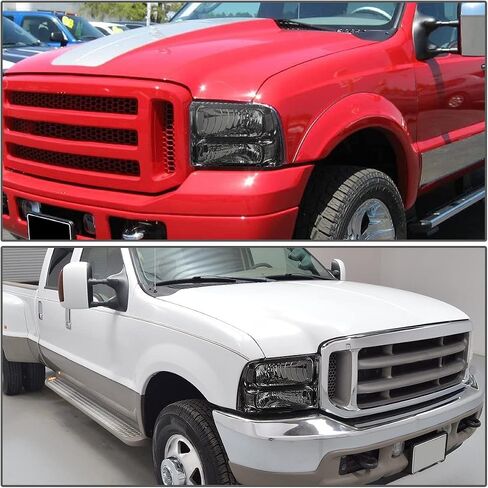 DNA MOTORING HL-OH-FSD05-CH-CL1 Chrome Housing Headlights Compatible with 05-07 F250 F350 F450 F550 SD in Saudi Arabia