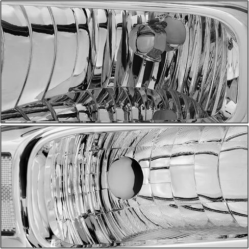 DNA MOTORING HL-OH-FSD05-CH-CL1 Chrome Housing Headlights Compatible with 05-07 F250 F350 F450 F550 SD in Saudi Arabia