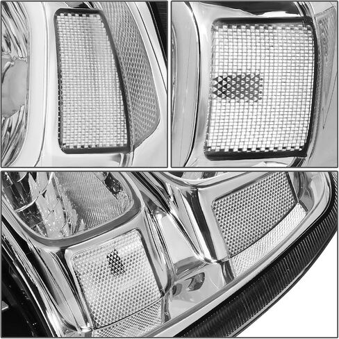 DNA MOTORING HL-OH-FSD05-CH-CL1 Chrome Housing Headlights Compatible with 05-07 F250 F350 F450 F550 SD in Saudi Arabia
