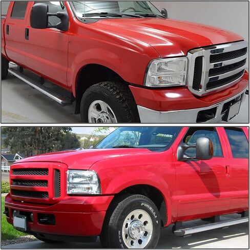 DNA MOTORING HL-OH-FSD05-CH-CL1 Chrome Housing Headlights Compatible with 05-07 F250 F350 F450 F550 SD in Saudi Arabia