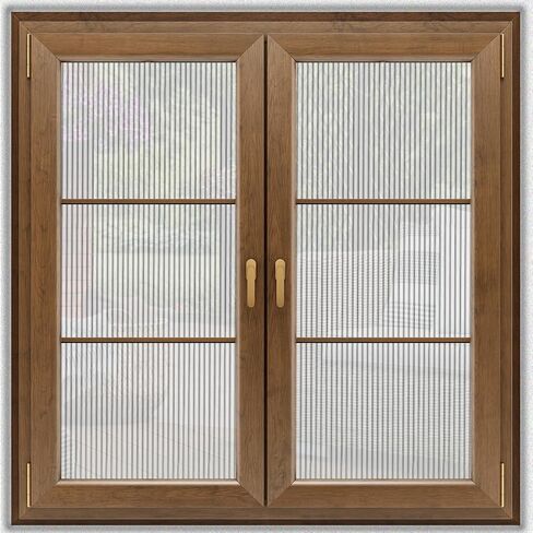Harvakids Reeded Glass Window Film, Window Privacy Film, Frosted Glass Window Film, 3D Heat Blocking Window Decals Non Adhesive for Bathroom Living Room Office in Saudi Arabia
