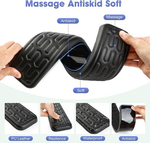 حامل لوحة مفاتيح الكمبيوتر HONKID لسطح المكتب ومساند المعصم للماوس ولوحة المفاتيح، حامل لوحة مفاتيح مائل من الأكريليك الأسود 4 في 1 مع وسادات مسند المعصم للكتابة المريحة، أسود in Kuwait