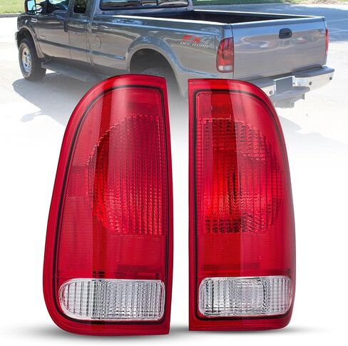 Tail lights For 1997-2003 Ford F-150 Rear Lights Assembly Unit Styleside | FO2800117 FO2801117 replacement for F85Z-13405CA F85Z-13404CA Driver and Passenger Side Dark red in Kuwait
