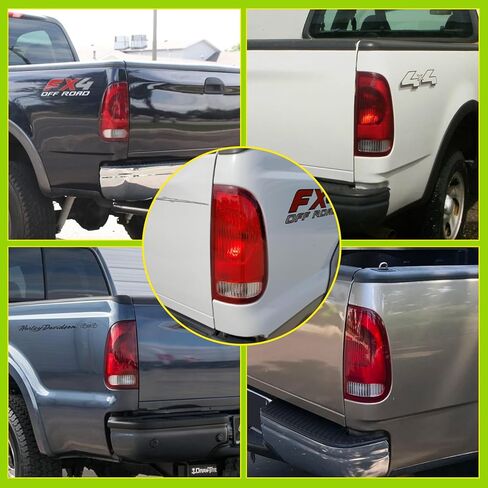 Tail lights For 1997-2003 Ford F-150 Rear Lights Assembly Unit Styleside | FO2800117 FO2801117 replacement for F85Z-13405CA F85Z-13404CA Driver and Passenger Side Dark red in Kuwait