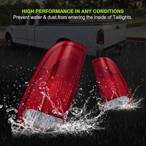 Tail lights For 1997-2003 Ford F-150 Rear Lights Assembly Unit Styleside | FO2800117 FO2801117 replacement for F85Z-13405CA F85Z-13404CA Driver and Passenger Side Dark red in Kuwait