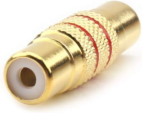 محول توصيل RCA أنثى إلى RCA أنثى، مع غطاء مطلي بالذهب لوصلة كابل مكبرات الصوت (2rca F-F-1pack) in Saudi Arabia