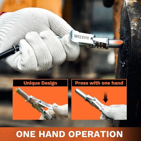 Grease Gun Coupler, 14000 PSI High Pressure Coupler Quick Release Grease, Compatible with All Grease Guns 1/8" NPT Grease Gun Fitting 2PCS in Kuwait