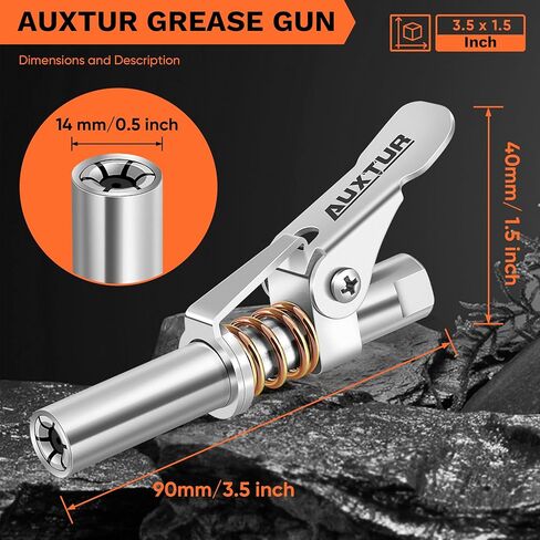 Grease Gun Coupler, 14000 PSI High Pressure Coupler Quick Release Grease, Compatible with All Grease Guns 1/8" NPT Grease Gun Fitting 2PCS in Kuwait