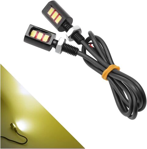 ضوء لوحة الترخيص، 2 قطعة 12 فولت 3-SMD 2835 رقاقة مقاومة للماء مسمار لولبي LED ضوء/مصباح عالمي لمعظم السيارات والمركبات وإضاءة لوحة الترخيص والديكور (أصفر) in Kuwait
