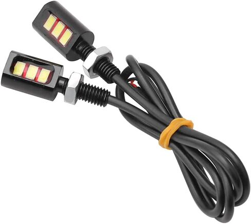 ضوء لوحة الترخيص، 2 قطعة 12 فولت 3-SMD 2835 رقاقة مقاومة للماء مسمار لولبي LED ضوء/مصباح عالمي لمعظم السيارات والمركبات وإضاءة لوحة الترخيص والديكور (أصفر) in Kuwait