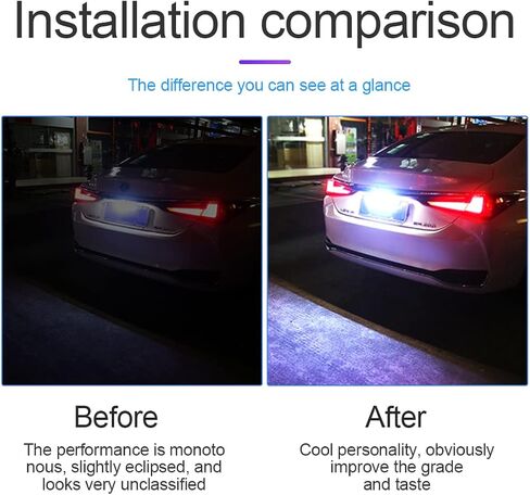 ضوء لوحة الترخيص، 2 قطعة 12 فولت 3-SMD 2835 رقاقة مقاومة للماء مسمار لولبي LED ضوء/مصباح عالمي لمعظم السيارات والمركبات وإضاءة لوحة الترخيص والديكور (أصفر) in Kuwait