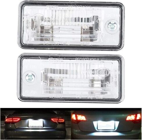 Tbest License Plate Light,License Plate Lamp,Pair of License Plate Light 8E0807430A 8E0807430B Fit for A3 A4 A5 A6 C6 A8 D3 Q7 RS4 8E0807430A 8e0807430a in Saudi Arabia